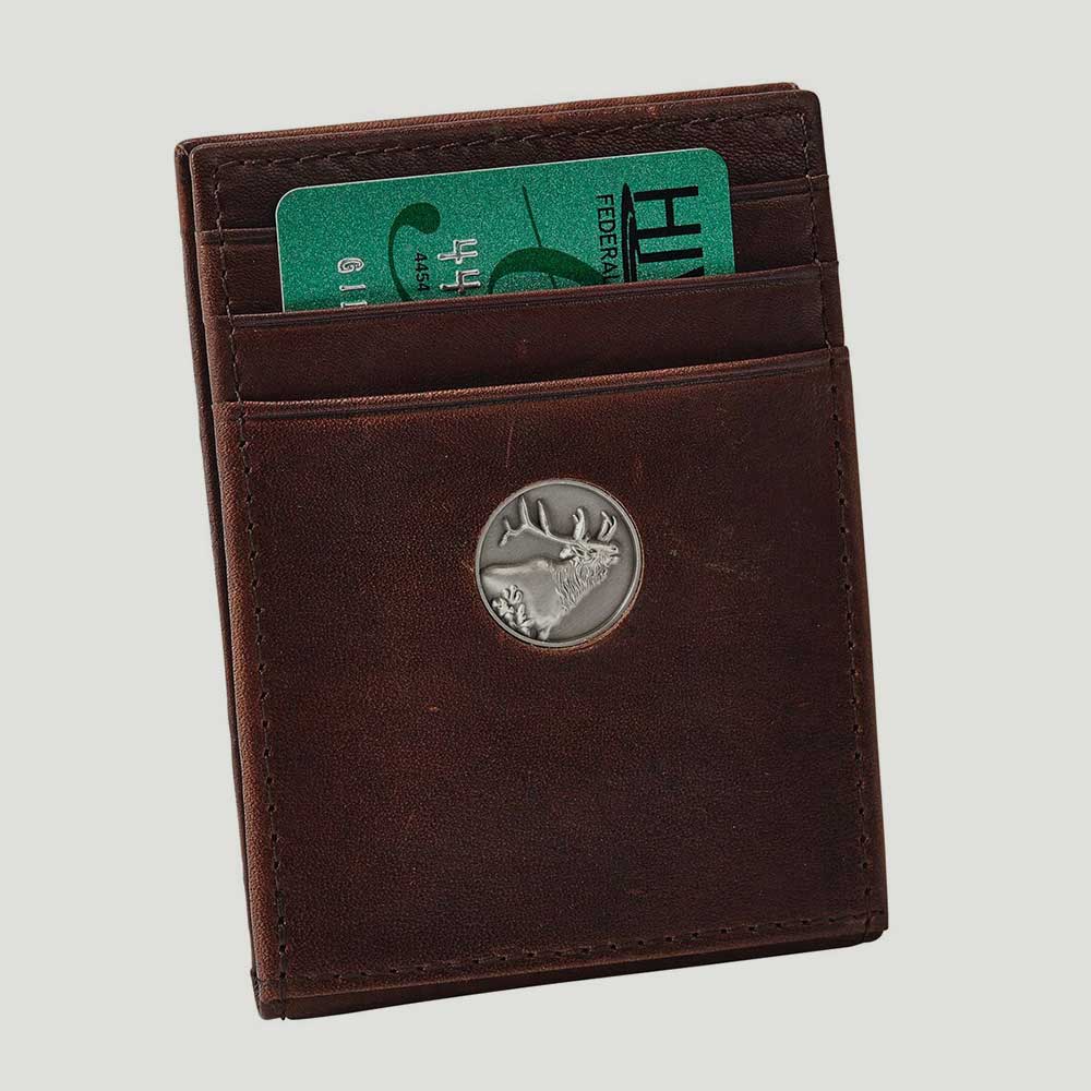 Elk Concho Front Pocket Wallet
